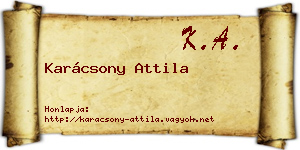 Karácsony Attila névjegykártya