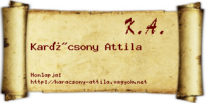 Karácsony Attila névjegykártya